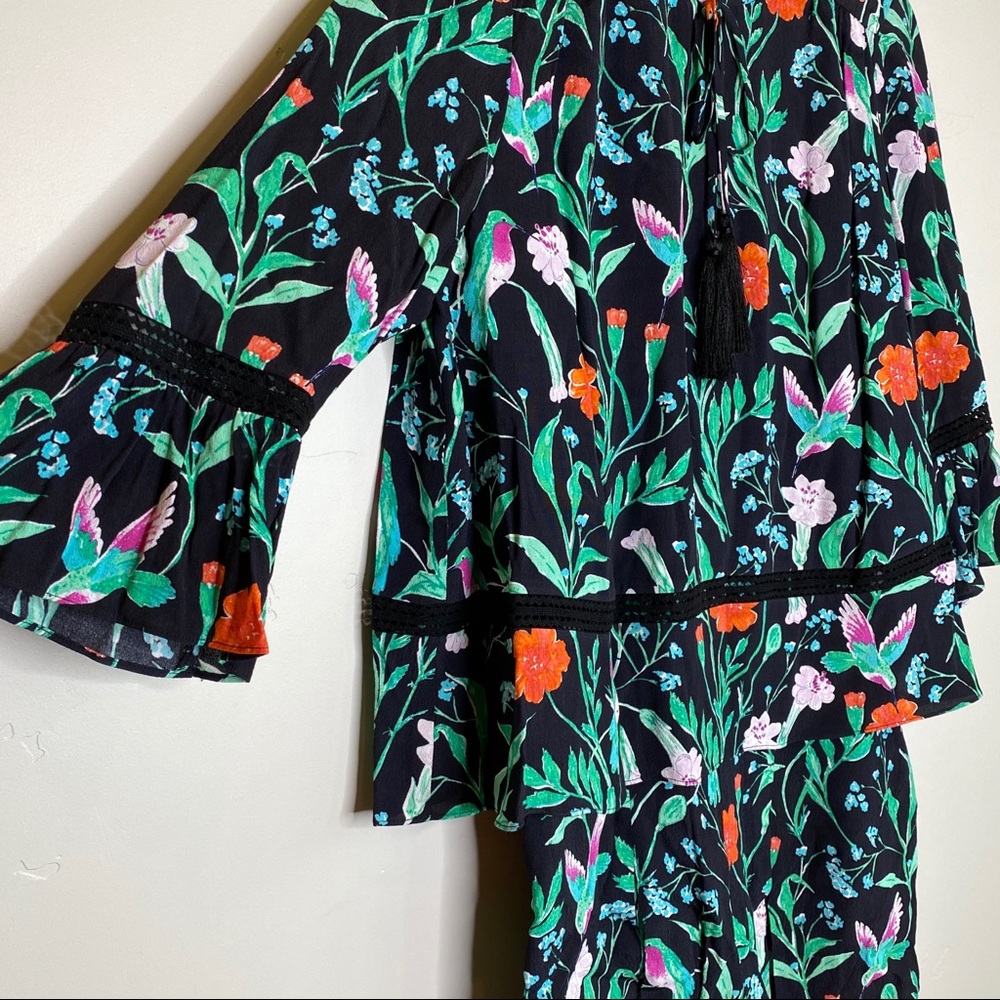 KATE SPADE Floral Jardin Crepe Romper Scenic Route - Picture 9 of 16